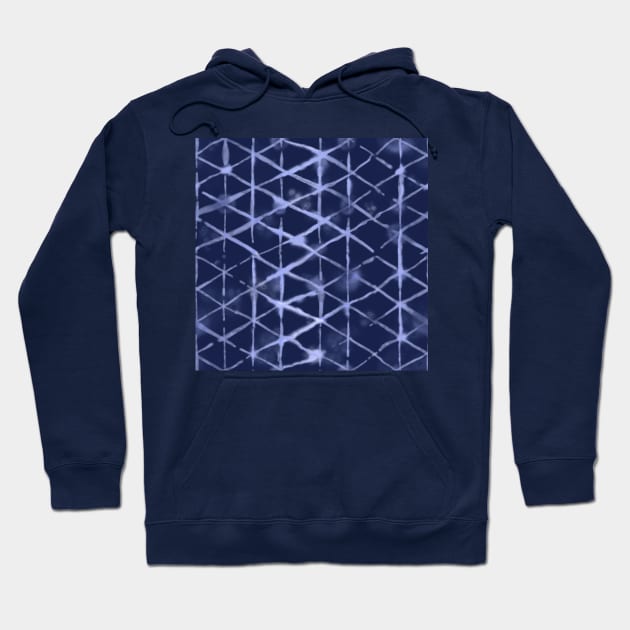 Shibori Diamond Geometric Hoodie by Scribblenstuf